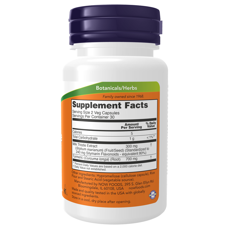 Milk Thistle Extract 150mg (Silymarin 120mg) (60 Capsules) - supplement facts