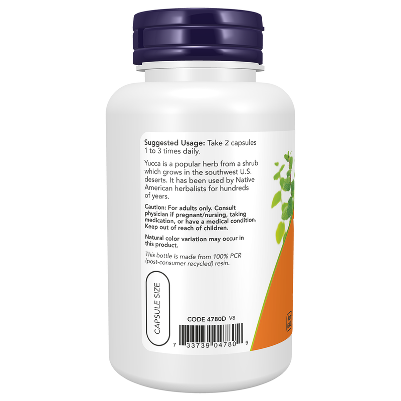 Yucca 500mg (100 Capsules) - left view