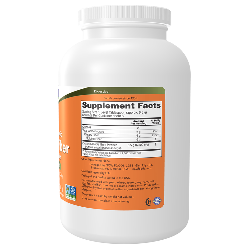Acacia, Organic Powder (340 g) - right view