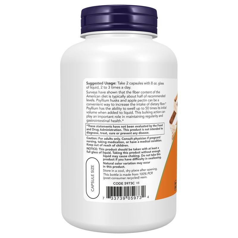 Psyllium Husk 700mg (180 Capsules) - left view
