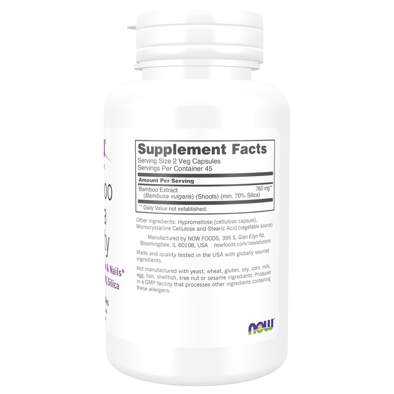 Bamboo Silica Beauty (90 Capsules) - supplement facts