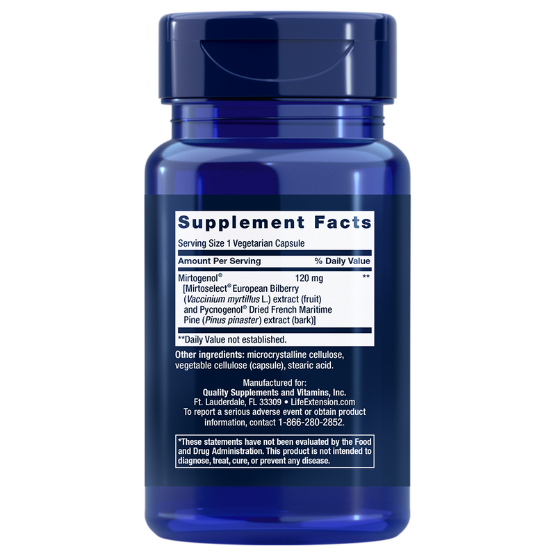 Eye Pressure Support with Mirtogenol (30 Capsules) - Supplement Facts