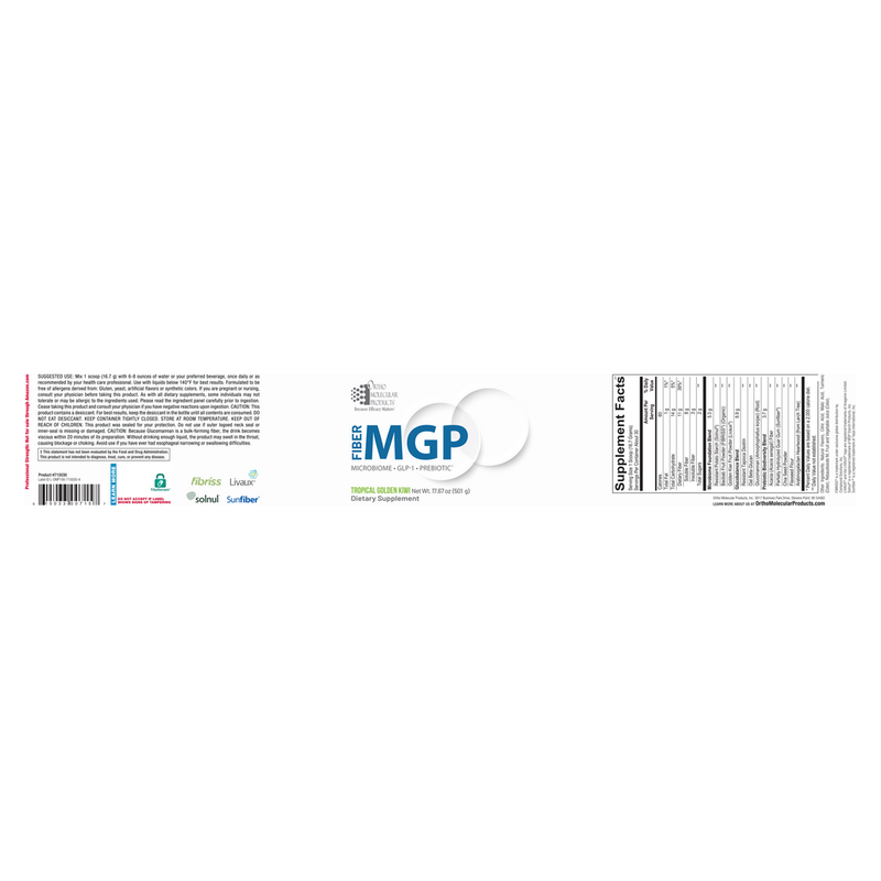 Fiber MGP (17.67 Ounces) (501 Grams) label