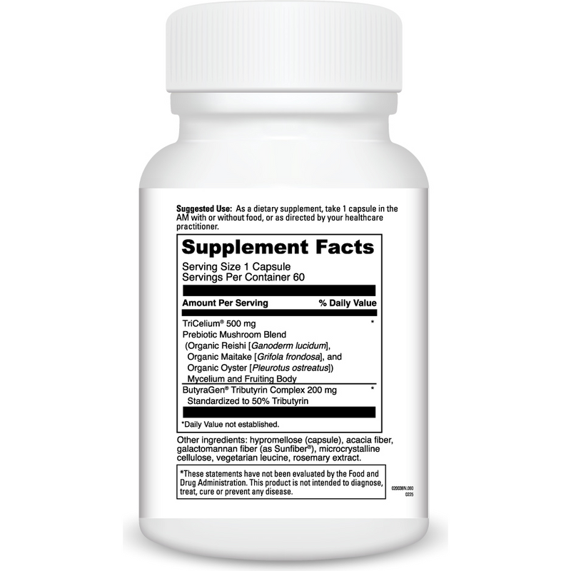 Prebiotic Mushroom Blend (60 Capsules) supplement facts