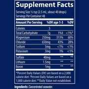 ConcenTrace® Trace Mineral Drops - Unflavored (0.5 Ounce Liquid) supplement facts
