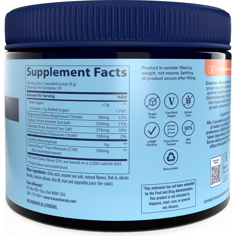 Hydro Pak - Creatine + Electrolytes - Tropical Watermelon (8.47 Ounce Powder) supplement facts