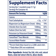 ZeroLyte Canister - Salty Citrus (344 g Powder) supplement facts