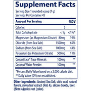 ZeroLyte Canister - Salty Berry Lemonade (327 g Powder) supplement facts