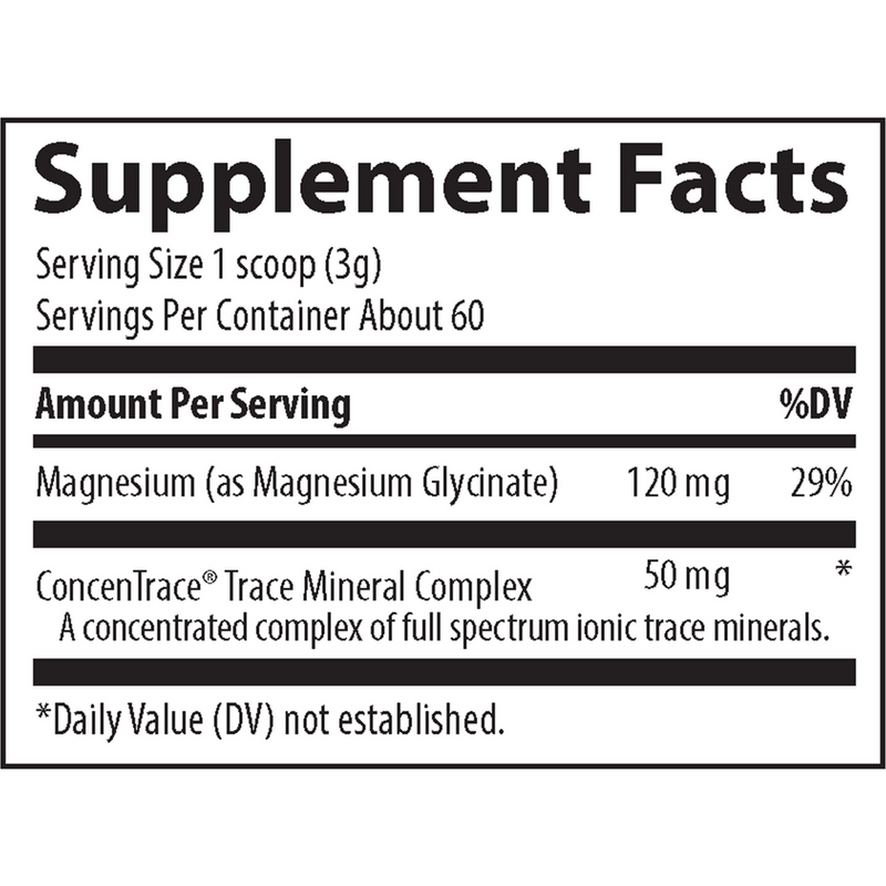 Magnesium Glycinate Powder - Grape (180 g Powder) supplement facts