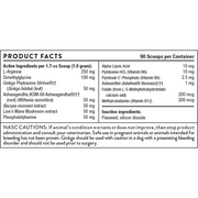 Canine Cognitive Support Powder supplement facts