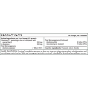 Probiotic Support Formula Powder (Formerly Bacillus CoagulansVET) supplement facts