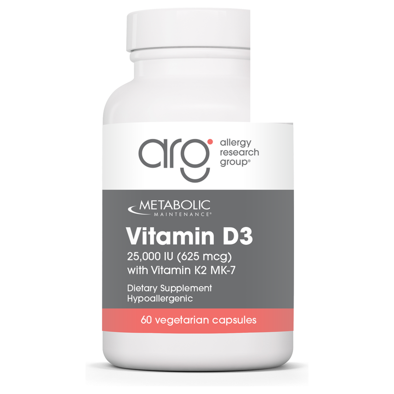 Vitamin D-3 25000 IU w/ K2 MK-7 (60 Capsules)