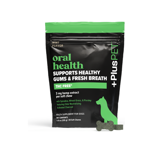 +PlusPET Oral Health Soft Chews (3 mg CBD) (Mint) (30 ct Pouch)