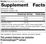 Symplex® F, 360 Tablets, Rev 08 Supplement Facts