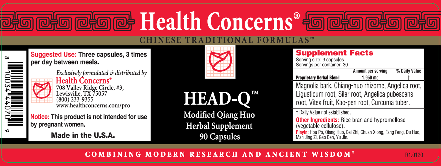 Head-Q (90 Capsules)-Vitamins & Supplements-Health Concerns-Pine Street Clinic