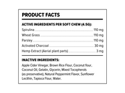 +PlusPET Oral Health Soft Chews (3 mg CBD) (Mint) (30 ct Pouch) — Supplement Facts