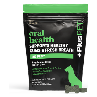 +PlusPET Oral Health Soft Chews (3 mg CBD) (Mint) (30 ct Pouch)