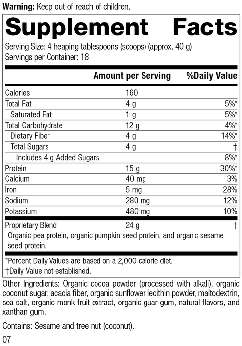 Veg-E Complete Pro™ Chocolate-Organic, 26 oz (737 g)