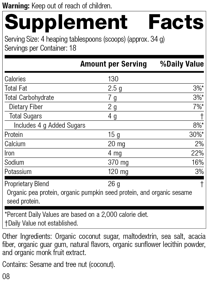 Veg-E Complete Pro™ Vanilla-Organic, 22 oz (623 g)
