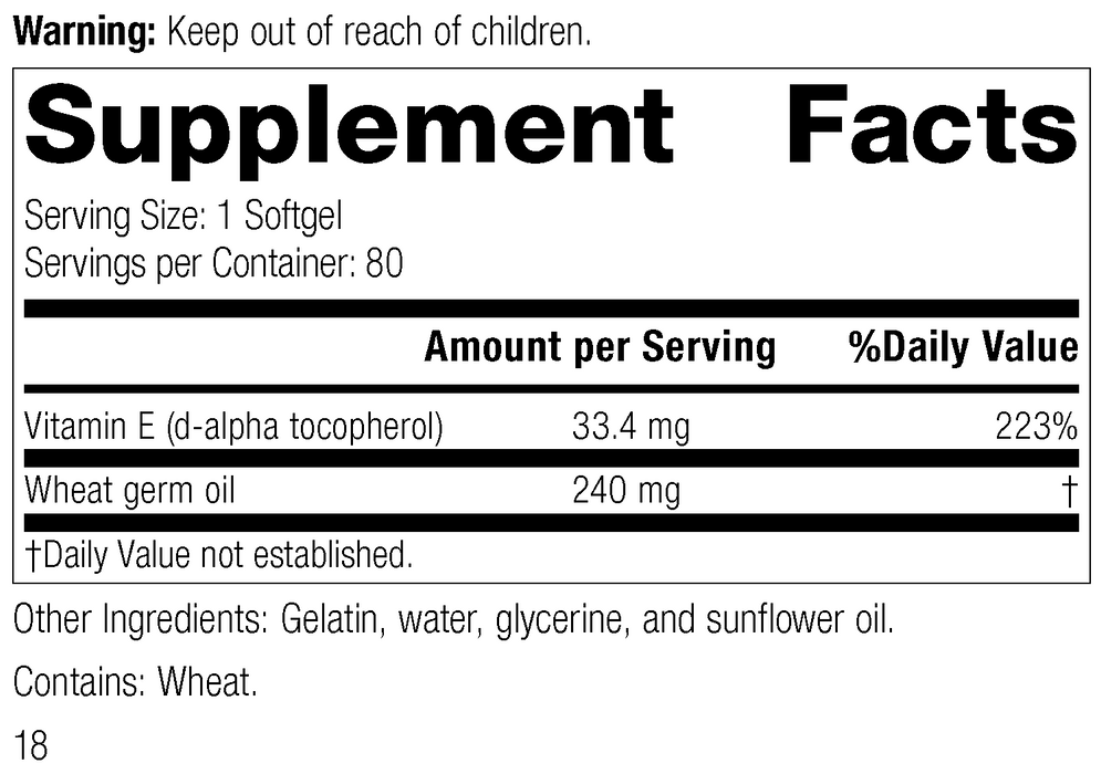 Wheat Germ Oil Fortified™, 80 Softgels