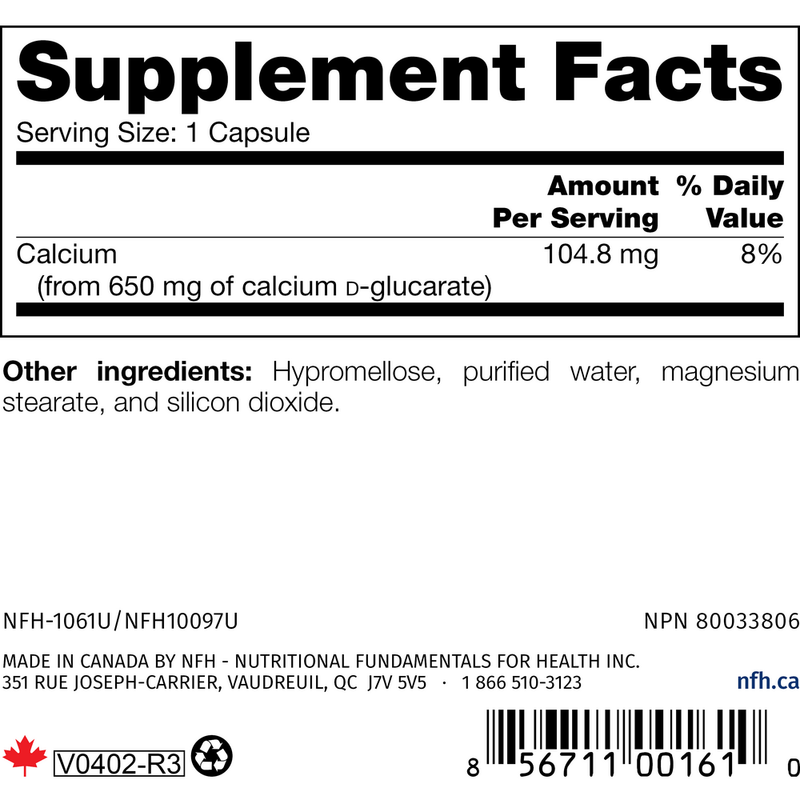 Calcium D-Glucarate SAP (60 Capsules)