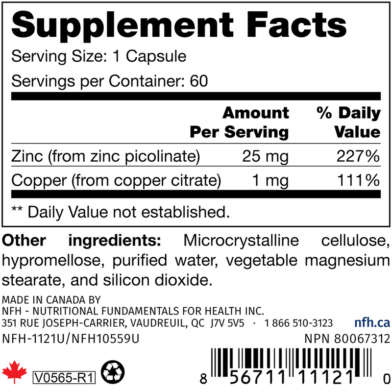 Zinc SAP (60 Capsules)