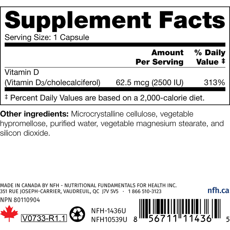 Vitamin D3 SAP (2500 IU) (15 mL Liquid)