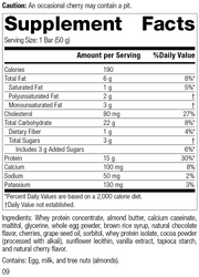 StandardBar®-Cocoa Cherry, Rev 07 Supplement Facts