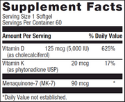 D3 5,000 + K (60 Softgels)