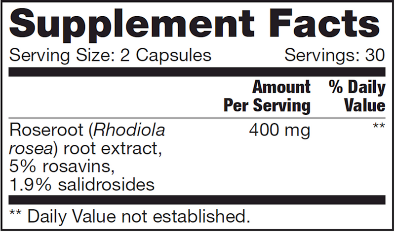 Rhodiola SAP (60 Capsules)