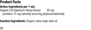 VF Hemp Oil Liquid-Organic, 30 mL (1 fl oz)
