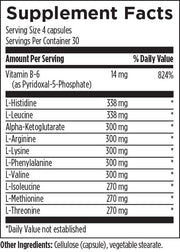 Amino Acid Synergy (120 Capsules) Supplement Facts