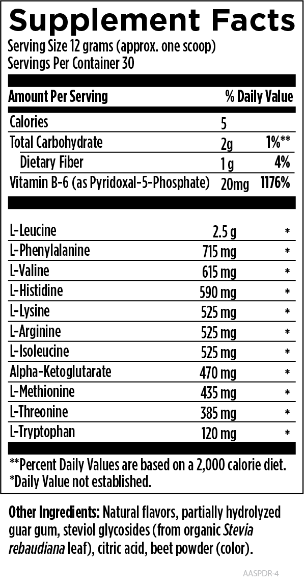 Amino Acid Supreme (360g) Supplement Facts