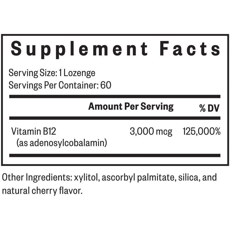 Adeno B12 3,000 mcg (60 Lozenges)