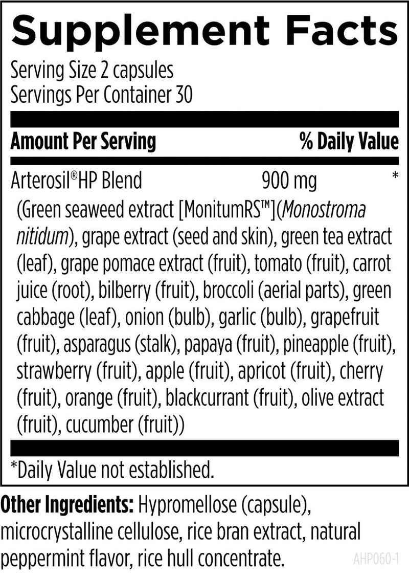 Arterosil HP (60 Capsules) Supplement Facts