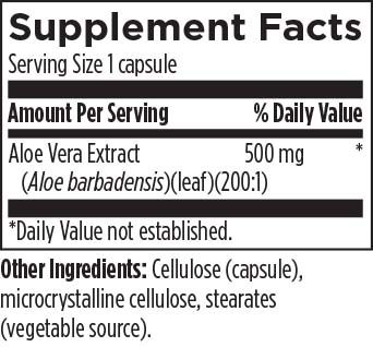Aloe/200x (60 Capsules) Supplement Facts