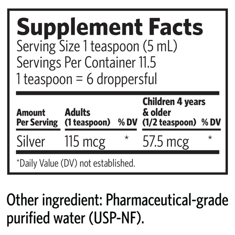 Professional Bio-Active Silver Hydrosol Dropper (59 ml)