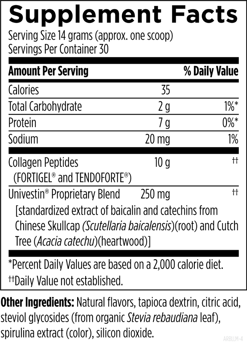 arthroben Supplement Facts