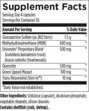 ArthroSoothe Supreme (120 Capsules) Supplement Facts