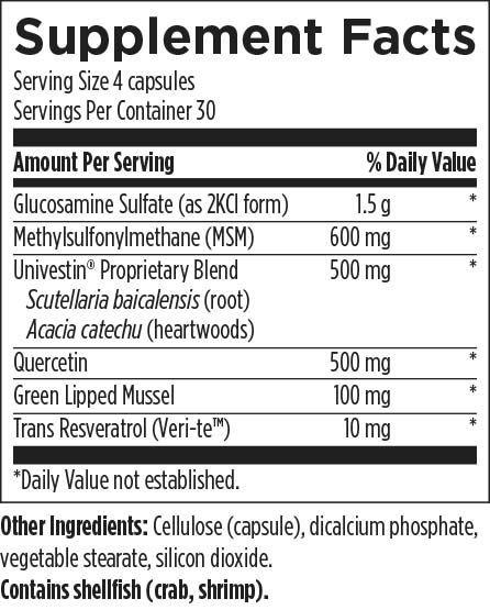 ArthroSoothe Supreme (120 Capsules) Supplement Facts