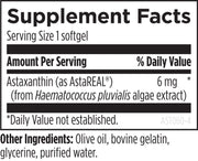 Astaxanthin (60 Softgels) Supplement Facts