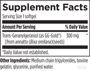 Annatto-GG 300 (60 Softgels) Supplement Facts