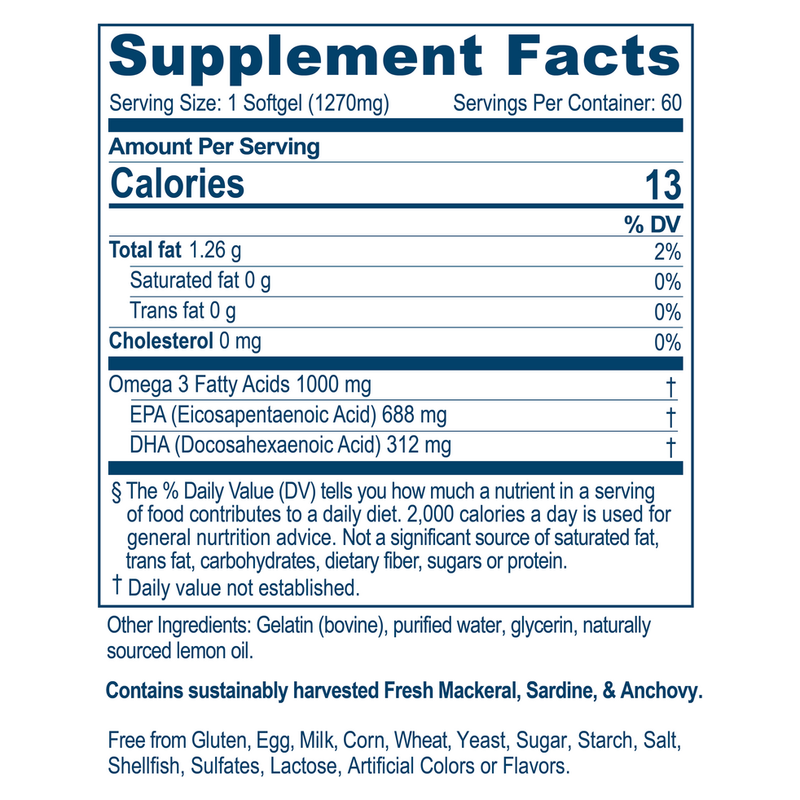 High Omega-3™ Fish Oil (60 Softgels)