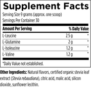 BCAA Powder (270g) Supplement Facts