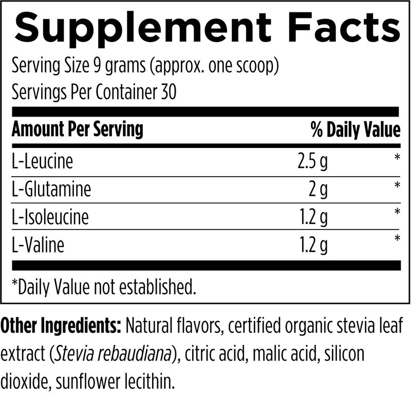 BCAA Powder (270g) Supplement Facts