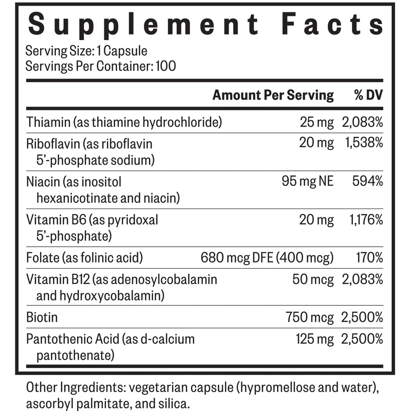 B Complex Methyl-Free (100 Capsules)
