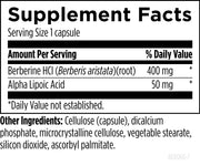 Berberine Synergy (60 Capsules) Supplement Facts