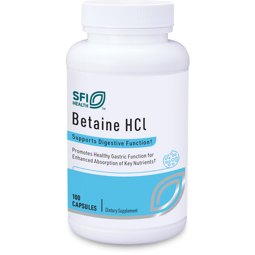 Klaire Labs - SFI Health - Betaine HCl (100 Capsules) - 