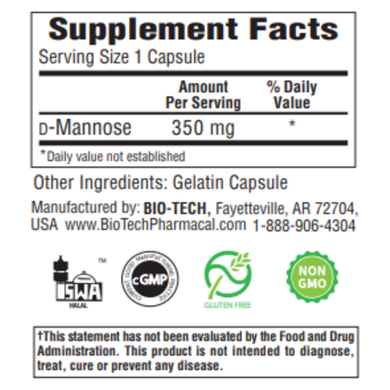 d-Mannose (100 Capsules)
