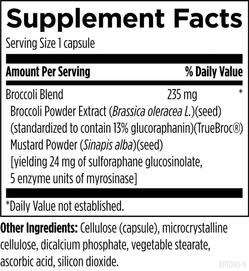 BroccoProtect (90 Capsules) Supplement Facts